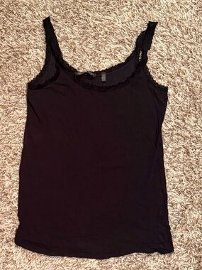Black Victorias Secret Lace-Trim Tank cami Top - Women